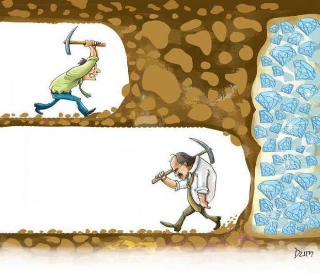 never give up